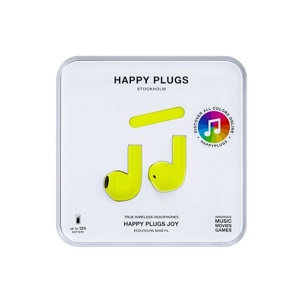 Happy Plugs Joy Hovedtelefoner In-Ear TWS Neon Gul Gul