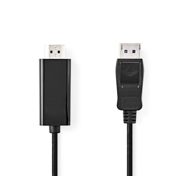 Nedis Displayport-kabel | DisplayPort Hane | HDMI™ Kontakt | 1080p | Nickelplaterad | 1.00 m | Rund | PVC | Svart | Label