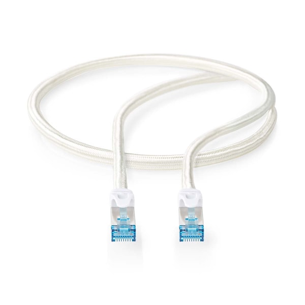 Nedis CAT6a netværkskabel | S/FTP | RJ45 Han | RJ45 Han | 5.00 m | Snagless | Runde | Flettet / PVC | Sølv | Cover Window Box