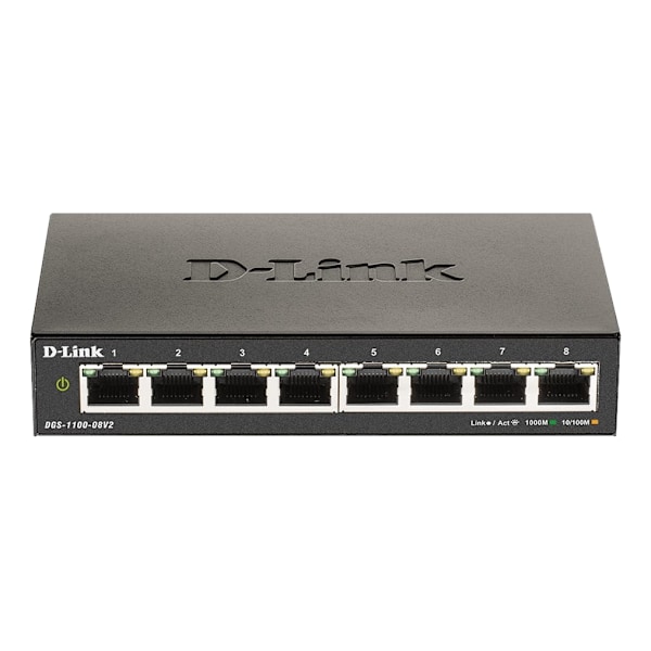 dlink 8-Port Gigabit Smart Managed Switch, Fanless