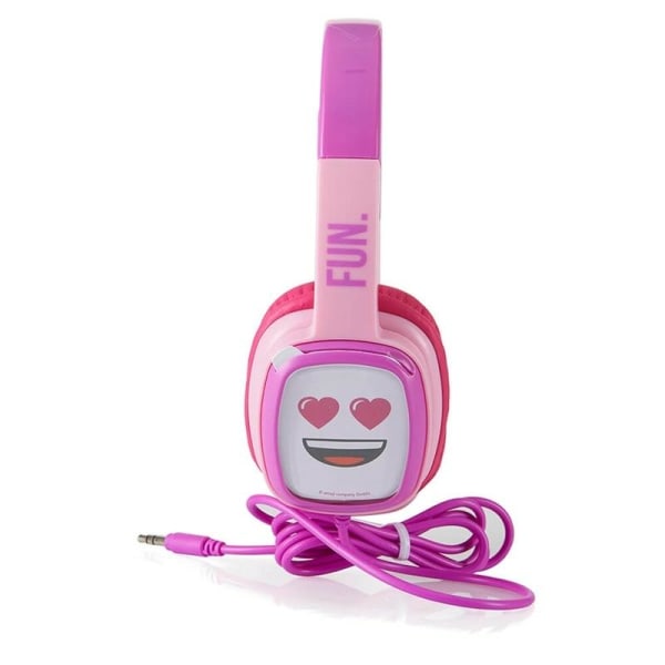 EMOJI Høretelefoner On-Ear Junior 85db Emoji Fun Rosa