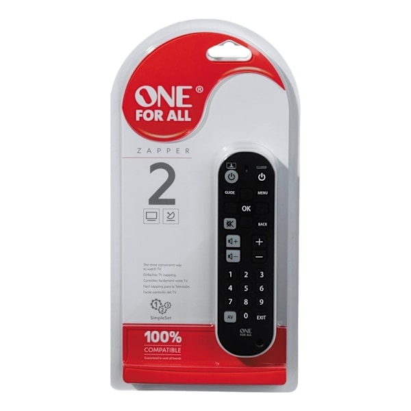 One For All URC 6820 Universal Remote Control Zapper+