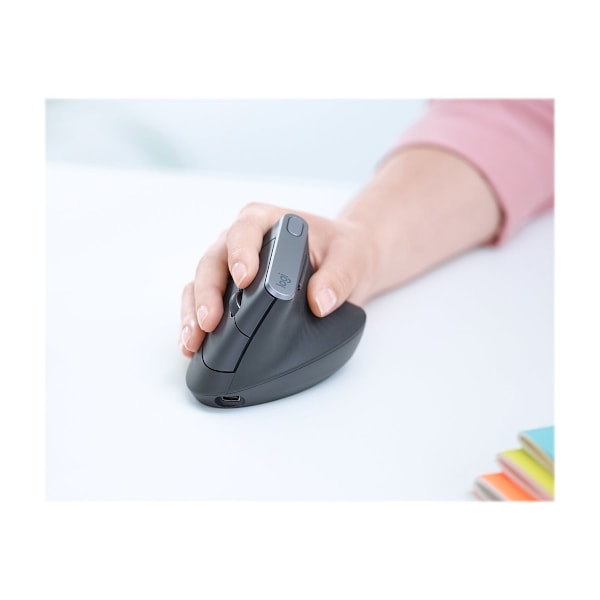 Logitech MX Vertical datormöss högerhand Trådlös RF + Bluetooth Optisk 4000 DPI