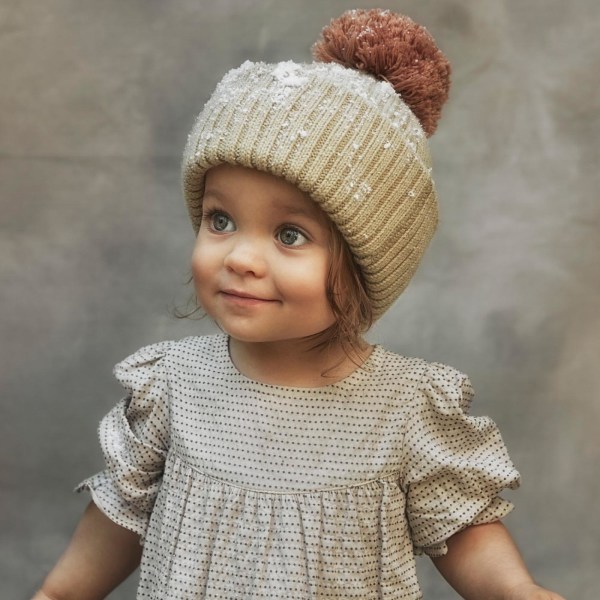 Elodie Details Wool Beanie - Pure Khaki 0-6 månader
