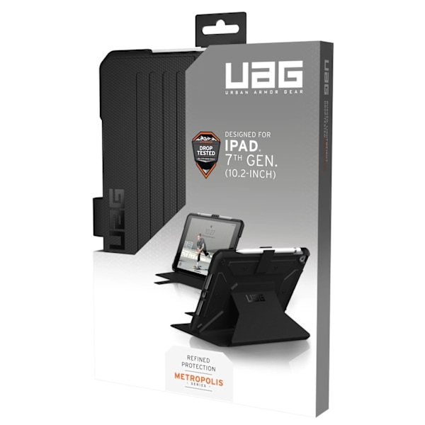 UAG iPad 10.2", Metropolis, Black, BULK Svart
