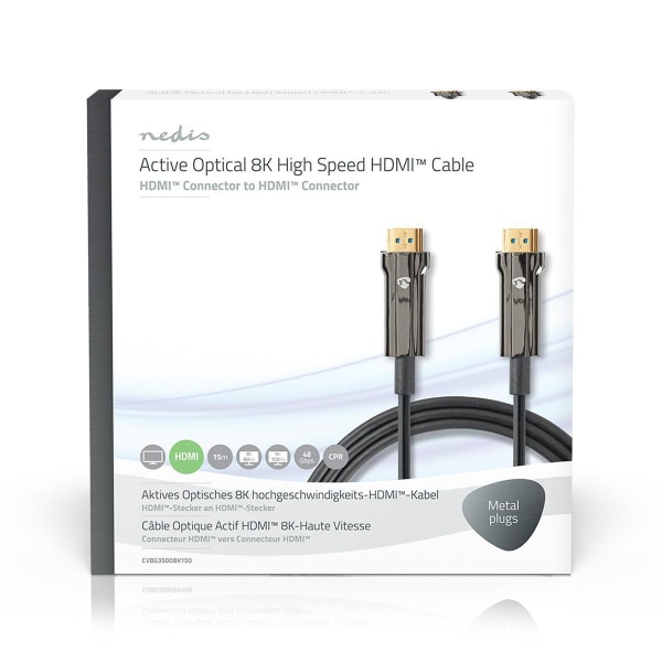 Nedis Aktiva Optiska Ultra High Speed ​​HDMI Kabel med Ethernet