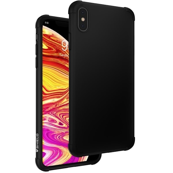 InvisibleShield 360 Protection case, iPhone XS Max, Svar Svart