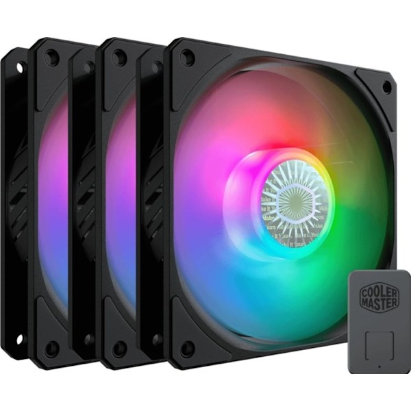 Cooler Master SickleFlow LED Chassifläkt, 120 ARGB, 3-pack Svart