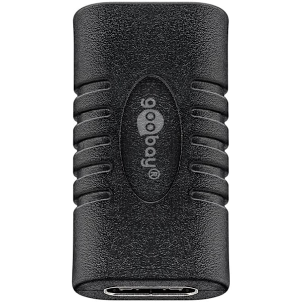 Goobay Adapter USB-C™ till USB-C™, svart USB-C™ uttag > USB-C™ uttag