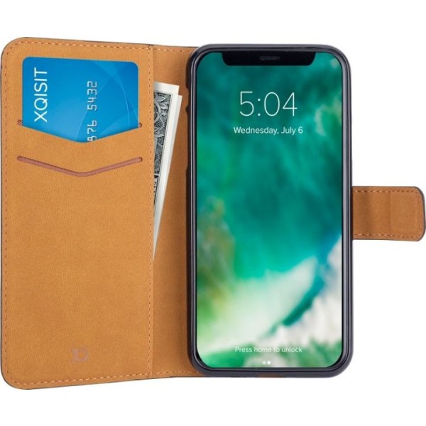 Xqisit Slimmat plånboksfodral till iPhone X/XS Svart