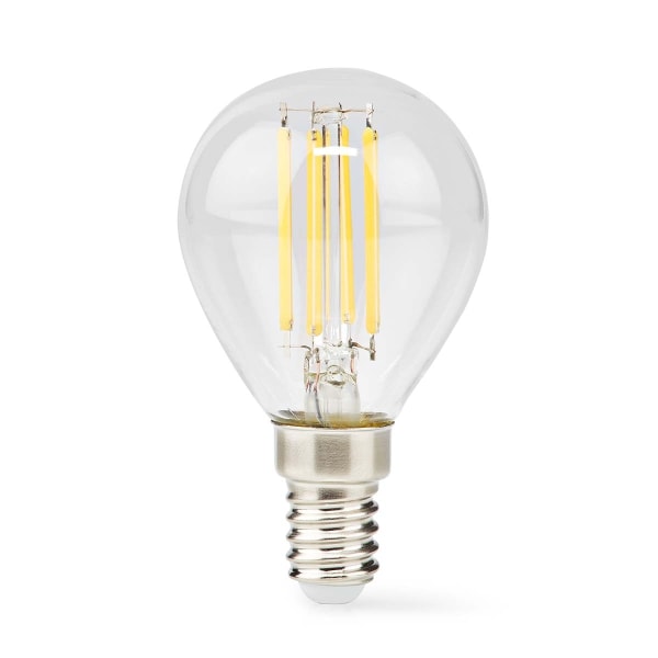 Nedis LED-lampe Pære E14 | G45 | 4.5 W | 470 lm | 2700 K | Dimbar | Varm Hvid | Retro stil | 1 stk. | Klart