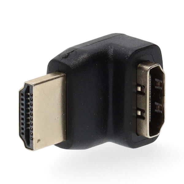 Nedis HDMI™ Adapter | HDMI™ Stik | HDMI ™ -udgang | Guldplateret | Vinkel 270° | ABS | Sort | 1 stk. | Box