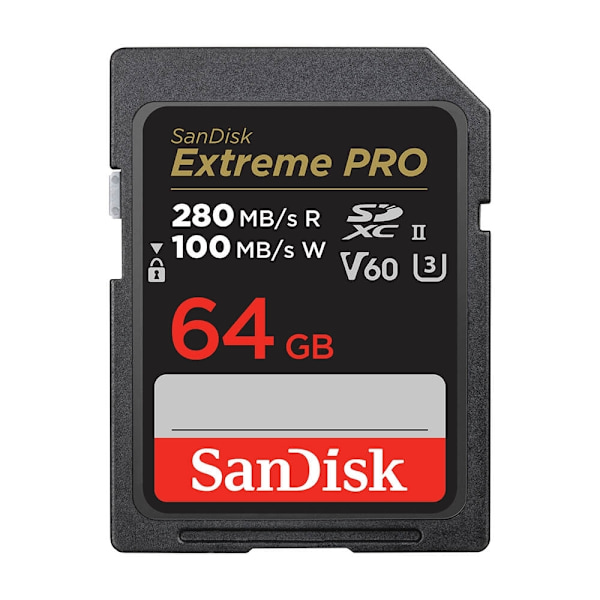 SanDisk Extreme Pro 64GB 280MB/s V60 C10 UHS-II