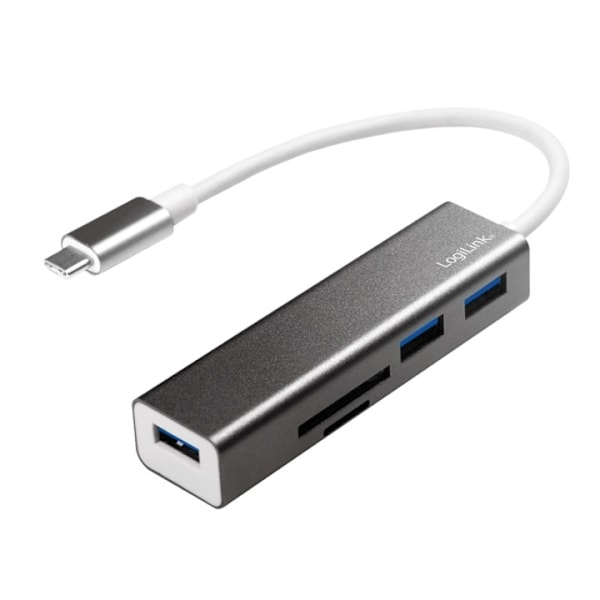 LogiLink 2direct LogiLink USB-C 3-Port Hub Card Reader Hub 3 porte USB