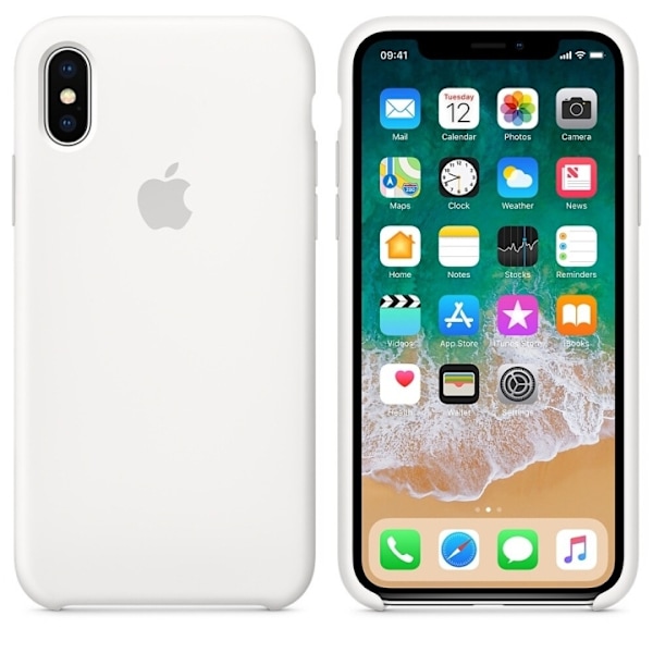 Apple iPhone XS Max -alkuperäinen silikonikotelo, valkoinen Vit