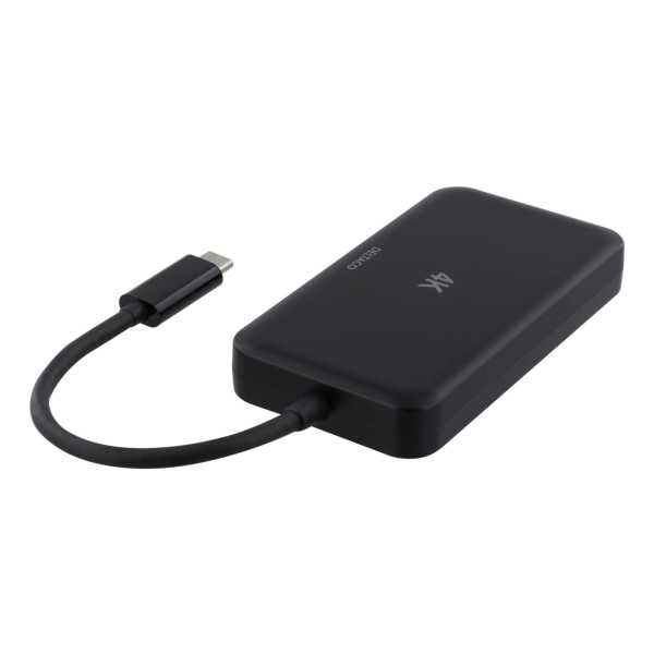 DELTACO sovitin USB-C - HDMI/DP/DVI/VGA, 4K, DP Alt Mode, musta