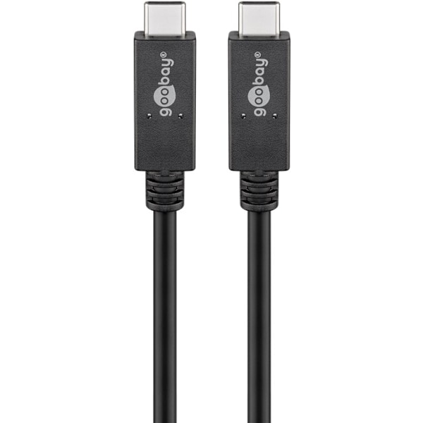 Goobay USB-C™-kabel USB 3.2 Gen 2x2, USB-PD, 5A, 1 m, svart USB-C™ plugg > USB-C™ plugg