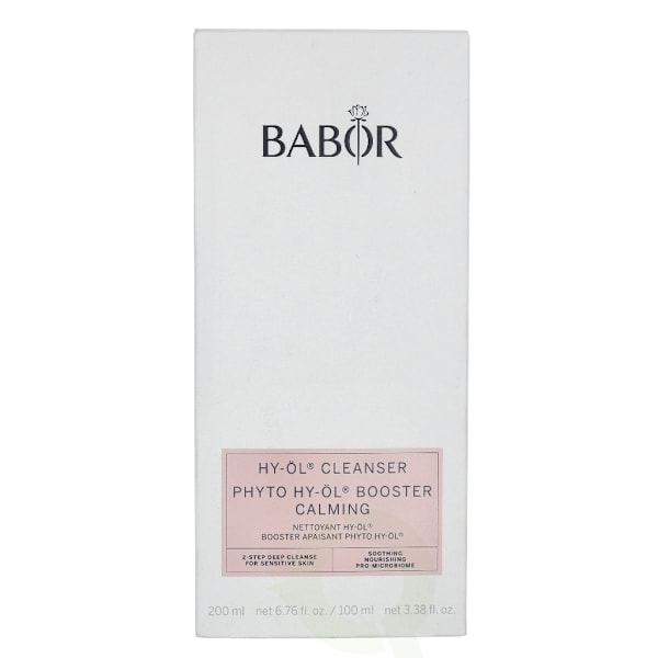 Babor Hy-Oil Cleansing Phyto Booster Calming Set 300 ml Cleansing Oil 200ml/Booster Calming 100ml - For Sensitive Skin