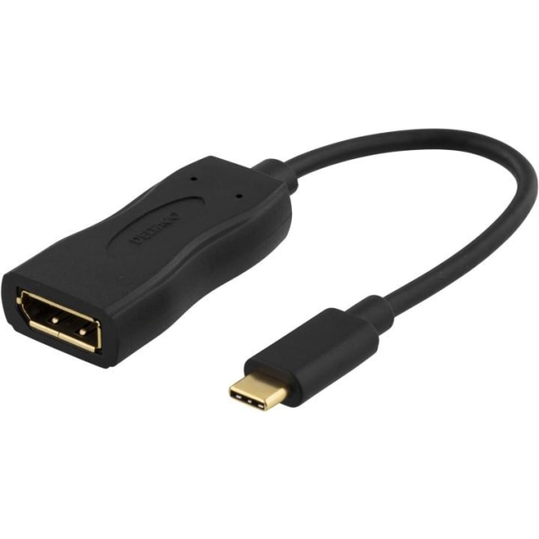 DELTACO sovitin USB 3.1 - DisplayPort, USB Type C  - DP naaras,