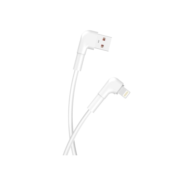 Maxlife MXUC-09 Kulmajohto USB - Lightning 1,0 m 2,4A, valkoinen