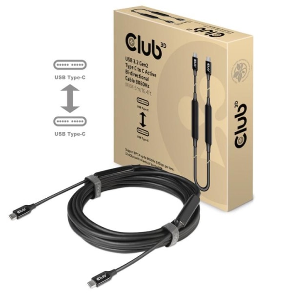 CLUB3D CAC-1535 USB-kablar 5 m USB 3.2 Gen 2 (3.1 Gen 2) USB C S