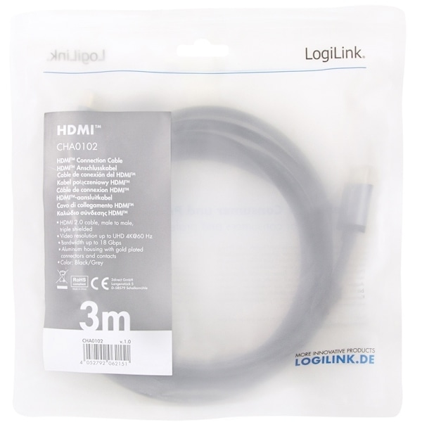 LogiLink HDMI-kabel Premium High Speed