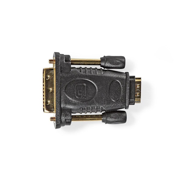 Nedis HDMI™ Adapter | DVI-D 24 + 1-pin han | HDMI ™ -udgang | Nikkelplateret | Lige | ABS | Sort | 1 stk. | Box