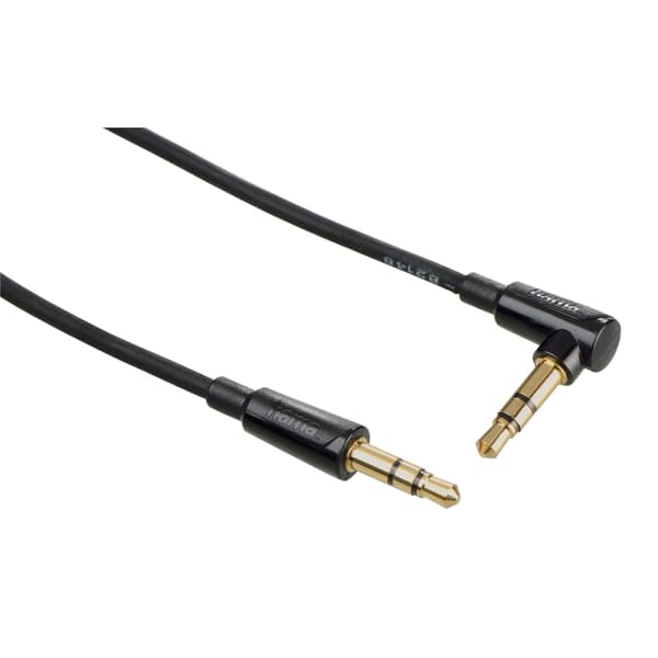 HAMA Jack Kabel 3,5mm-3,5mm 1,5m Vinklet 90° TL