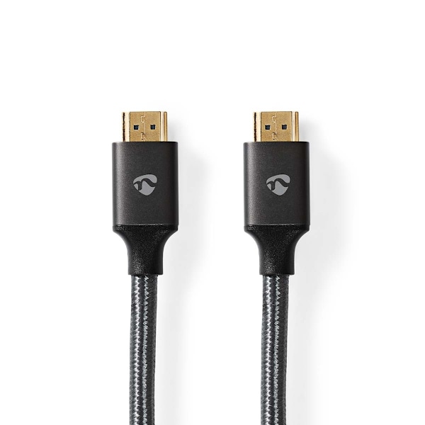 Nedis Ultra High Speed ​​HDMI ™ -kaapeli | HDMI™ liitin | HDMI™ liitin | 8K@60Hz | 48 Gbps | 1.00 m | Pyöreä | 6.3 mm | Antrasiitti / Gun Metal Harmaa