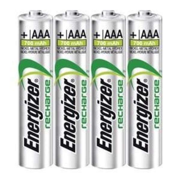 Energizer Batteri Genopladelig AAA/LR03 Ni-Mh 500mAh 4-pak