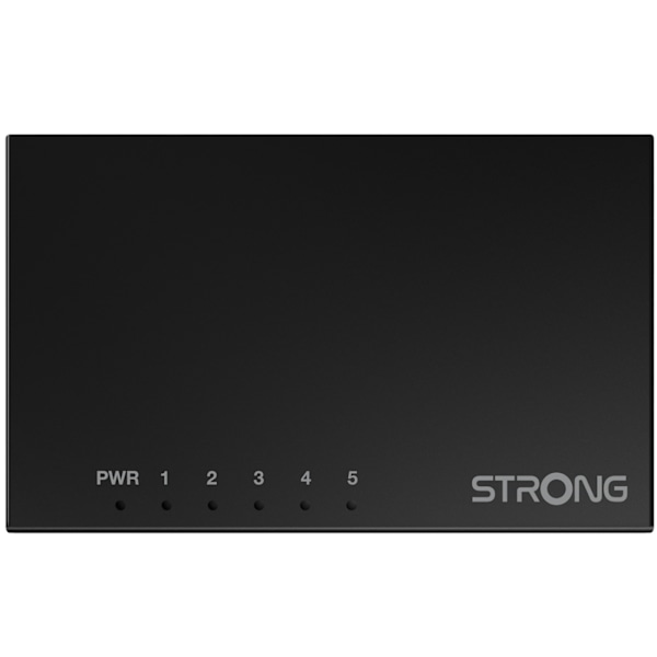 Strong 5-port Gigabitswitch Metall Svart
