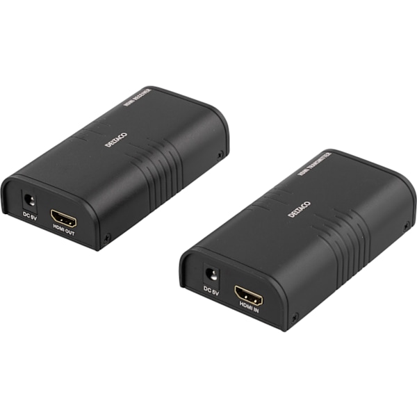 DELTACO HDMI-vahvistin, käytt. Ethernet-kaap., 1080p jopa 120m, musta