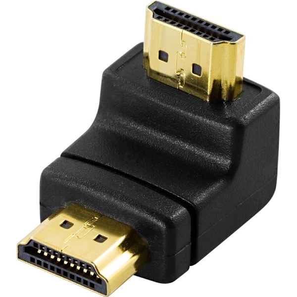 DeLOCK HDMI-adapteri, 19-pin u-u, kulma, kullatut liitokset