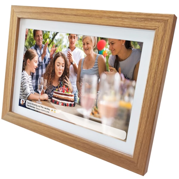 Denver Smart fotoram 10,1" Wifi FRAMEO programvara PFF-1042LW Ljust trä