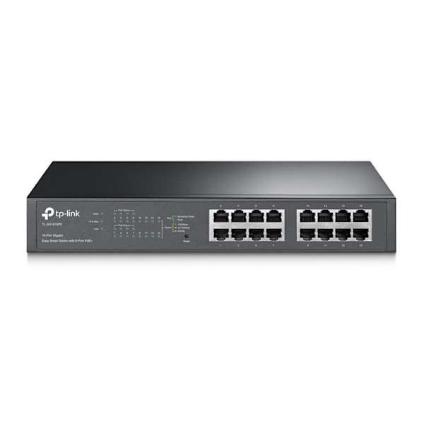 TP-LINK TL-SG1016PE 16-Port Gigabit PoE Switch, 8-Port PoE+ Svart