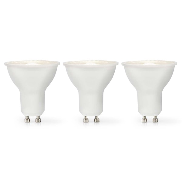 Nedis LED Pære GU10 | Spot | 4.5 W | 345 lm | 2700 K | Dimbar | Varm Hvid | Retro stil | 3 stk