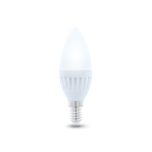 LED-Lampa E14, C37, 10W, 230V, 6000K, Keramisk, Kallvitt