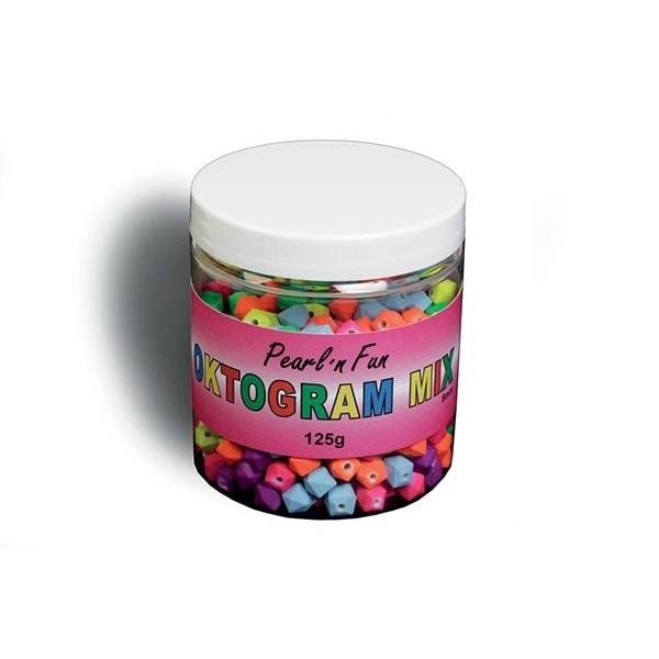Pearl`n fun Pärlor Oktagram 8mm blandade färger,125g