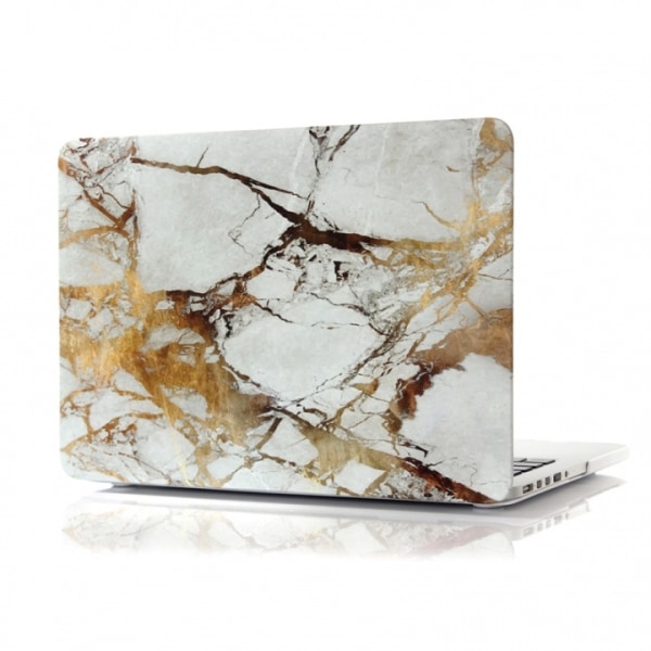 Kova muovikuori MacBook Prolle 16" (A2485) 2021 Marble (kulta)