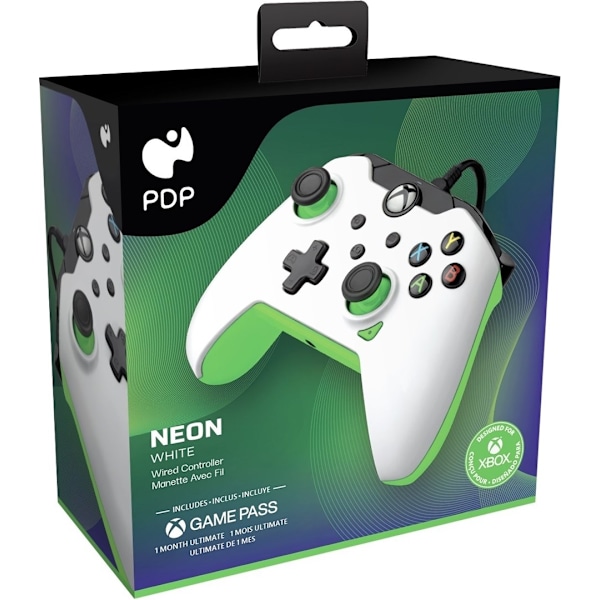 PDP Rematch Trådad kontroll för Xbox & Windows, Neon Vit