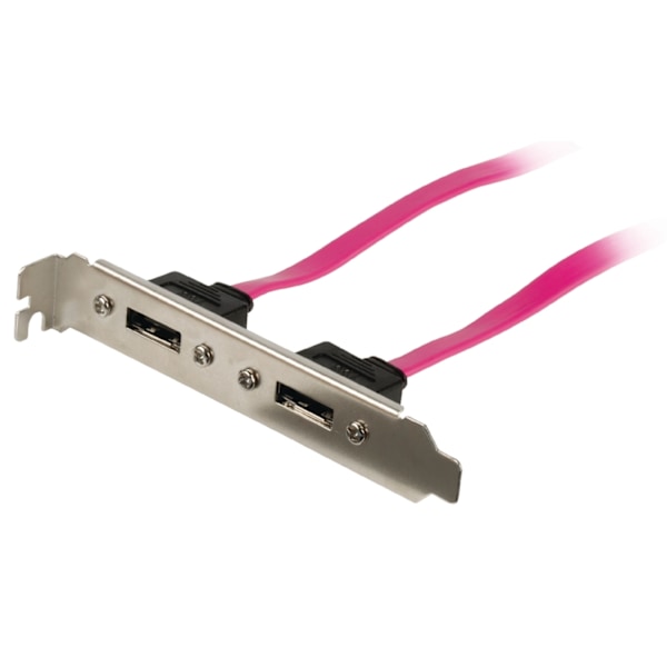 Valueline SATA 3 Gb / s Kaapeli Sisäinen 2x SATA 7-Pin Naaras - 2x SATA 7-Pin Kiinnike 0.50 m Punainen