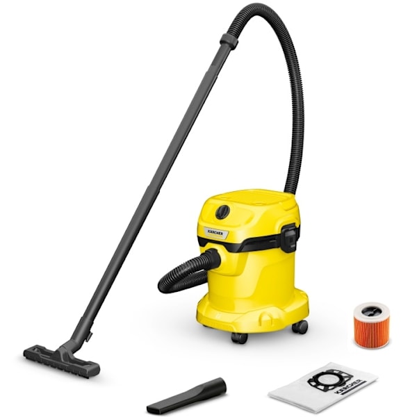 Kärcher Grovdammsugare WD2 Plus Sort, Gul