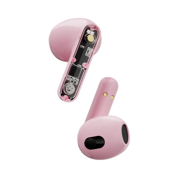 Streetz T150 TWS earphones, Transparent Pink Rosa