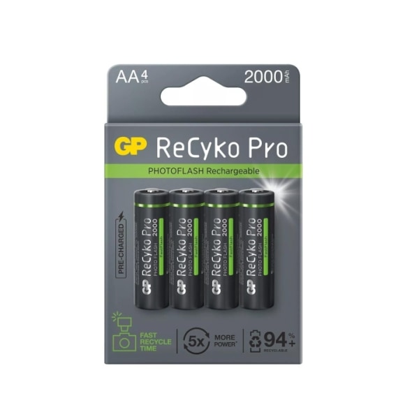 GP Recyko Pro Photoflash 2000mAh AA 4 Pack (PB)