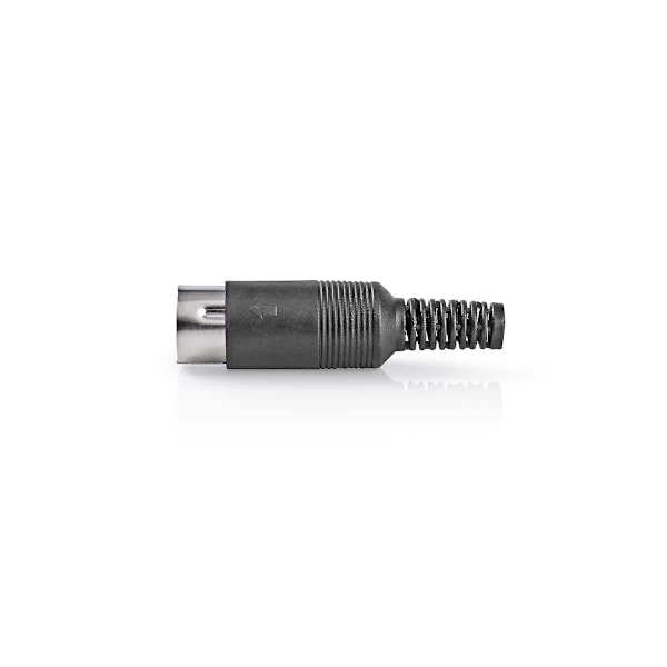 Nedis DIN-liitin | Suora | Uros | Niklattu | Kierrettävä | Kaapelin läpitulomitta: 6.0 mm | PVC | Musta | 25 kpl | Muovipussi