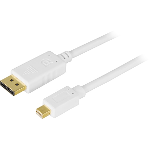 DELTACO kaapeli DisplayPort - Mini DisplayPort, 20-pin ur-ur, 2m, valk