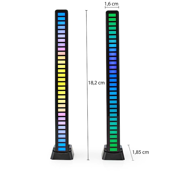 Nedis Spelljus | RGB | Batteridriven | Används för: Dator / Skrivbord | Svart