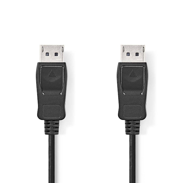 Nedis DisplayPort kaapeli | DisplayPort uros | DisplayPort uros | 4K@60Hz | Kullattu | 2.00 m | Pyöreä | PVC | Musta | Laatikko