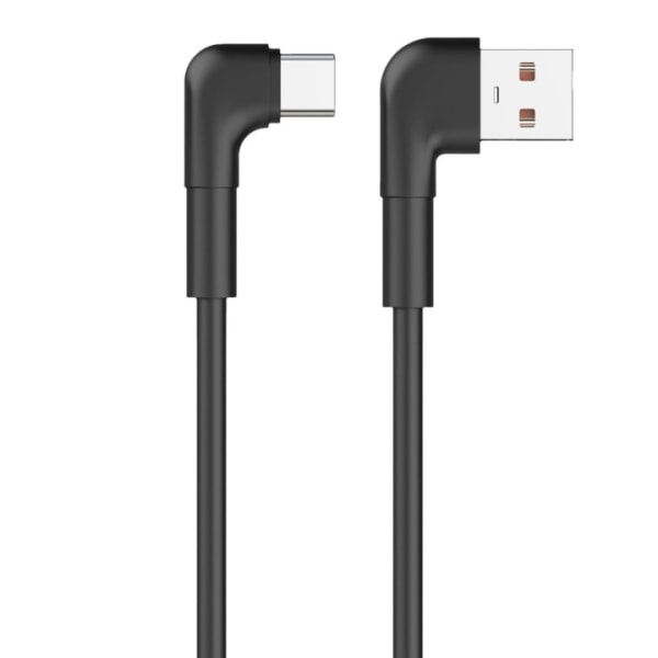 Maxlife MXUC-09 Vinklad kabel USB - USB-C 1,0 m 3A, Svart