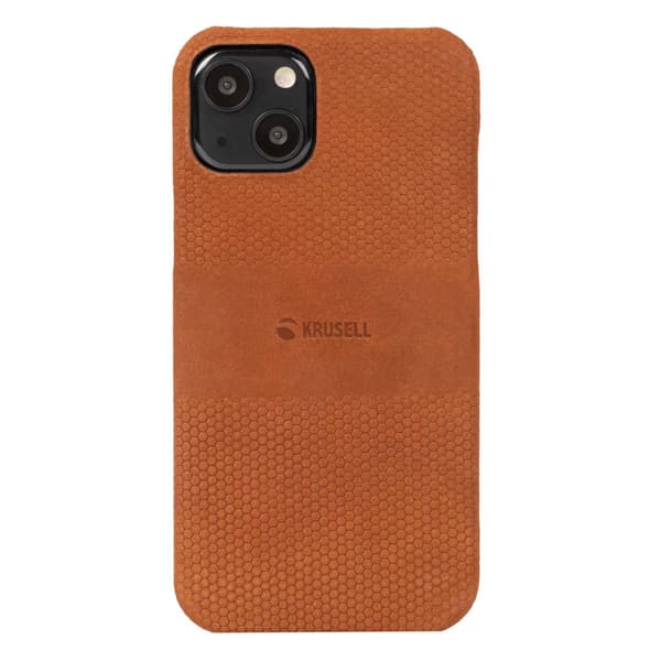 Krusell iPhone 13 Mini Leather Cover, Cognac Brun